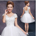 High Quality Backless with Lace White Color Women Party Dress